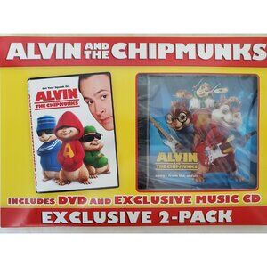 ALVIN AND THE CHIPMUNKS-DVD AND MUSIC CD - NEW IN BOX